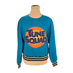 Dumbgood Tune Squad Turquois Crew Neck Sweater Sz S